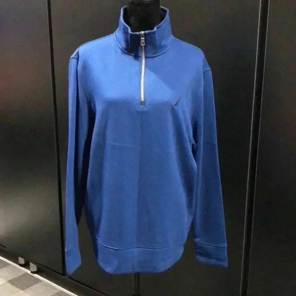 Nautica Pullover 1/4 zip,high neck,light fleece lined, lightweight warm,jacket - Picture 1 of 10